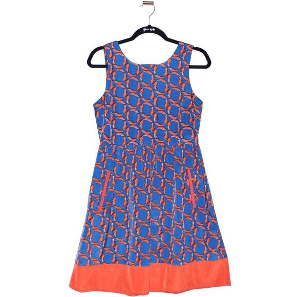 Fox Pattern Mini Dress Fit and Flare Size Small - Picture 1 of 4